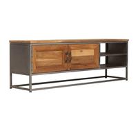 TV Cabinet rustic charm Recycled Teak and Steel 120x30x40 cm vidaXL