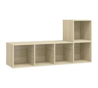 vidaXL 2 Piece TV Cabinet Set Sonoma Oak Engineered Wood
