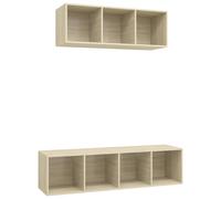 TV Cabinet Set 2 Piece TV Stand Plasma Cabinet Chipboard Multi Colours vidaXL