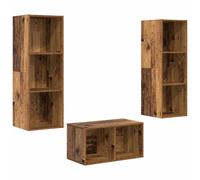 TV Cabinet Set 3 Piece Chipboard Living Room TV Stand Multi Colours vidaXL