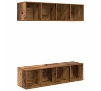 TV Cabinet Set 3 Piece TV Stand Plasma Cabinet Chipboard Multi Colours vidaXL
