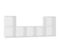 TV Cabinet Set 3 Piece TV Stand Plasma Cabinet Chipboard Multi Colours vidaXL