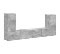 TV Cabinet Set 4 pcs Engineered Wood Entertainment Center Furniture vidaXL