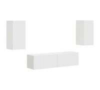 TV Cabinet Set 4 pcs Engineered Wood Entertainment Center Stand Setup vidaXL