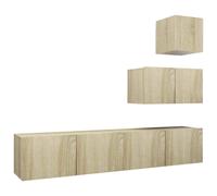 TV Cabinet Set 4 Piece Chipboard Living Room Multi Colours Multi Sizes vidaXL