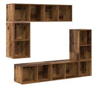 TV Cabinet Set 4 Piece Chipboard Stand Sterio Cabinet Multi Colours vidaXL