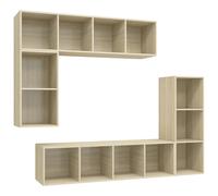 TV Cabinet Set 4 Piece Chipboard Stand Sterio Cabinet Multi Colours vidaXL