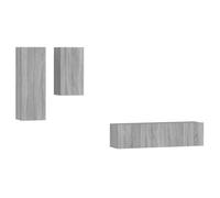 TV Cabinet Set 4 Piece Engineered Wood Furniture Multi Colours/Sizes vidaXL