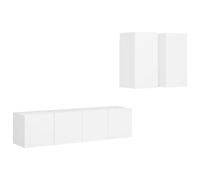 TV Cabinet Set 4 Piece Engineered Wood Furniture Multi Colours/Sizes vidaXL