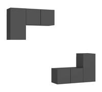 TV Cabinet Set 4 Piece Engineered Wood Home Stand Multi Colours/Sizes vidaXL