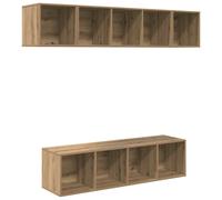 TV Cabinet Set Wall-mounted 4 pcs Artisan Oak Engineered Wood