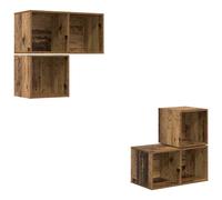 TV Cabinet Set 4 Piece TV Stand Plasma Cabinet Chipboard Multi Colours vidaXL