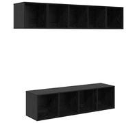 TV Cabinet Set 4 Piece TV Stand Plasma Cabinet Chipboard Multi Colours vidaXL