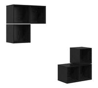 TV Cabinet Set 4 Piece TV Stand Plasma Cabinet Chipboard Multi Colours vidaXL