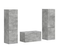 TV Cabinet Set 5 pcs Engineered Wood Media Center Living Room Setup vidaXL