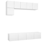 TV Cabinet Set 5 Piece Chipboard Living Room 80/100cm Multi Colours vidaXL