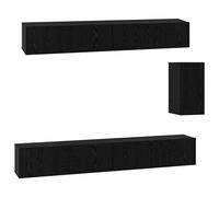 TV Cabinet Set 6 Piece Engineered Wood Media TV Console Multi Colours vidaXL