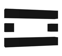 vidaXL 7 Piece TV Cabinet Set Grey Sonoma Engineered Wood, Grey