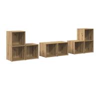 TV Cabinet Set 6 Piece TV Stand Plasma Cabinet Chipboard Multi Colours vidaXL