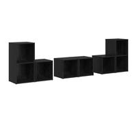 TV Cabinet Set 6 Piece TV Stand Plasma Cabinet Chipboard Multi Colours vidaXL