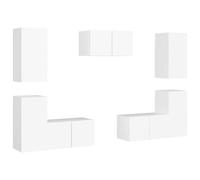 TV Cabinet Set 7 Piece Chipboard Home TV Stand 60/80cm Multi Colours vidaXL