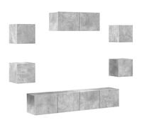 TV Cabinet Set 7 Piece Engineered Wood Furniture Multi Colours/Sizes vidaXL