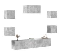 TV Cabinet Set 7 Piece Engineered Wood Furniture Multi Colours/Sizes vidaXL