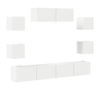 TV Cabinet Set 7 Piece Engineered Wood Furniture Multi Colours/Sizes vidaXL