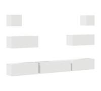 TV Cabinet Set 7 Piece Engineered Wood Media TV Console Multi Colours vidaXL