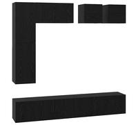 vidaXL TV Cabinet Set 8 Piece Sonoma Oak Engineered Wood TV Stand Cabinet