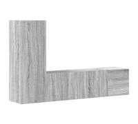 vidaXL 3 Piece TV Cabinet Set Grey Sonoma Engineered Wood, Grey