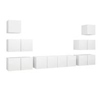 TV Cabinet Set Engineered Wood Media Unit Multi Colours/Sizes 7/8 Piece vidaXL