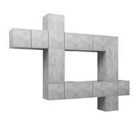 TV Cabinet Set Engineered Wood Multi Colours 100/60x30x30 cm 9/10 Piece vidaXL