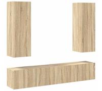 TV Cabinet Set Engineered Wood TV Unit Multi Colours/Sizes 4/6/10 Piece vidaXL