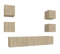TV Cabinet Set Engineered Wood TV Unit Multi Colours/Sizes 6/7 Piece vidaXL
