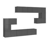 TV Cabinet Set Engineered Wood TV Unit Multi Colours/Sizes 8/10 Piece vidaXL