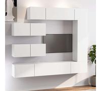 Tv Cabinet Set | Set of 7 | White | Engineered Wood | Medium to Large