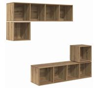vidaXL TV Cabinet Set Wall-mounted 4 pcs Artisan Oak Engineered Wood