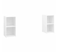 TV Cabinet Set Wall-mounted 2 pcs Black Oak 72 x 35 x 36.5 cm