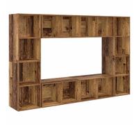 vidaXL TV Cabinet Set 4 pcs Brown 37 x 37 x 142.5 cm Engineered Wood