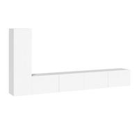 vidaXL Wall TV Cabinet Wall-mounted 2 pcs Black Oak Engineered Wood