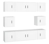 TV Cabinet Set TV Stand Set Media Unit Cupboard 8 Piece Engineered Wood vidaXL