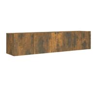 (Smoked oak, 2/60 x 30 x 30 cm (W x D x H)) vidaXL TV Cabinet Set 3 Piece TV Stand TV Unit Media Cabinet Engineered Wood