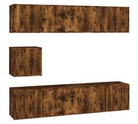 TV Cabinet Set TV Unit Set Media Unit Cupboard 7 Piece Engineered Wood vidaXL