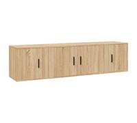 TV Cabinet Set TV Unit Set Sideboard TV Stand 3 Piece Engineered Wood vidaXL