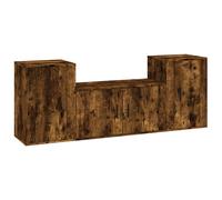 vidaXL 3 Piece TV Cabinet Set Grey Sonoma Engineered Wood
