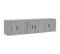 TV Cabinet Set TV Unit Set Sideboard TV Stand 3 Piece Engineered Wood vidaXL