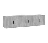 vidaXL 3 Piece TV Cabinet Set Grey Sonoma Engineered Wood