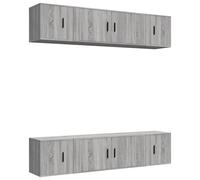 (concrete grey) vidaXL TV Cabinet Set TV Unit Set Sideboard TV Stand 6 Piece Engineered Wood
