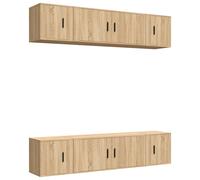 TV Cabinet Set TV Unit Set Sideboard TV Stand 6 Piece Engineered Wood vidaXL
